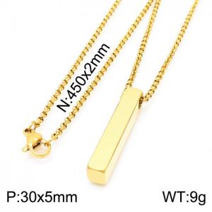 SS Gold-Plating Necklace - KN226439-Z