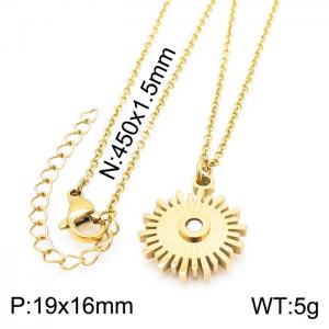 SS Gold-Plating Necklace - KN226443-Z