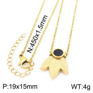 SS Gold-Plating Necklace - KN226446-Z