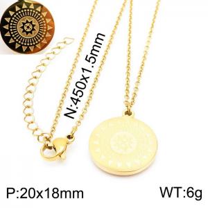 SS Gold-Plating Necklace - KN226447-Z