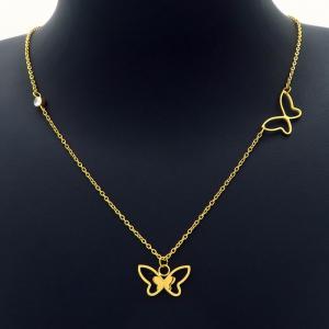 SS Gold-Plating Necklace - KN226627-SP