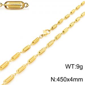 SS Gold-Plating Necklace - KN226697-Z