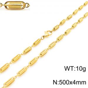 SS Gold-Plating Necklace - KN226698-Z