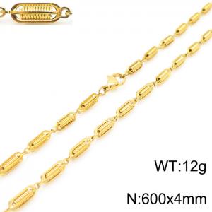 SS Gold-Plating Necklace - KN226700-Z