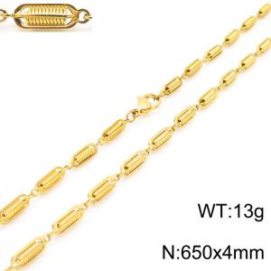 SS Gold-Plating Necklace - KN226701-Z