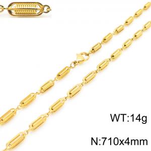 SS Gold-Plating Necklace - KN226702-Z