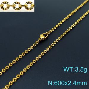 SS Gold-Plating Necklace - KN226721-Z