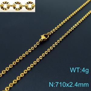 SS Gold-Plating Necklace - KN226723-Z