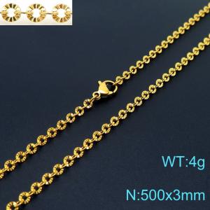 SS Gold-Plating Necklace - KN226733-Z