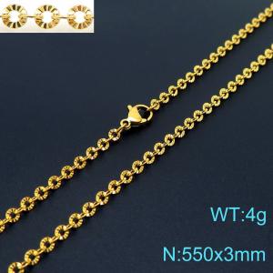 SS Gold-Plating Necklace - KN226734-Z