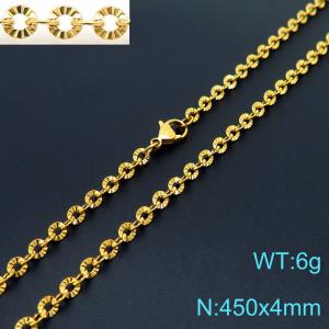 SS Gold-Plating Necklace - KN226746-Z