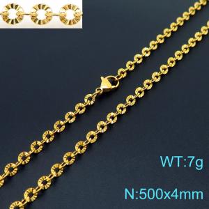 SS Gold-Plating Necklace - KN226747-Z
