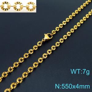 SS Gold-Plating Necklace - KN226748-Z
