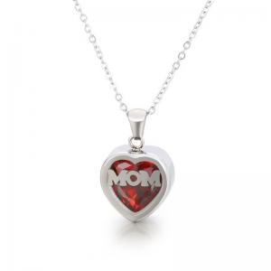 Stainless Steel Stone Necklace （Mother's Day） - KN226774-K