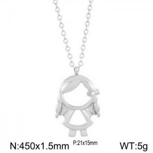 Creative cartoon studded with diamonds girls pendant necklace love couple jewelry Necklace - KN226802-Z