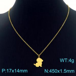 SS Gold-Plating Necklace - KN226820-Z