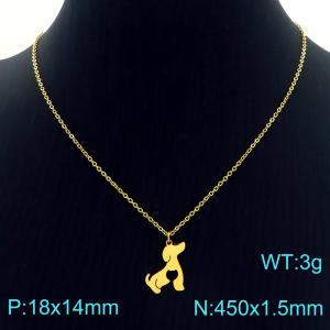 SS Gold-Plating Necklace - KN226844-Z