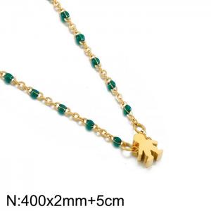 SS Gold-Plating Necklace - KN226867-Z