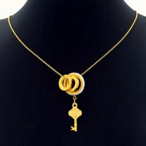 SS Gold-Plating Necklace - KN226873-CX