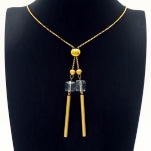 SS Gold-Plating Necklace - KN226885-CX
