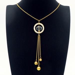 SS Gold-Plating Necklace - KN226887-CX