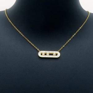 Stainless Steel Stone Necklace - KN226899-FY