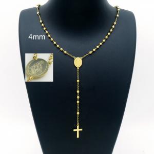 Stainless Steel Rosary Necklace - KN227021-YU