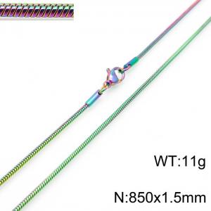 Colorful Plating Necklace - KN227130-Z