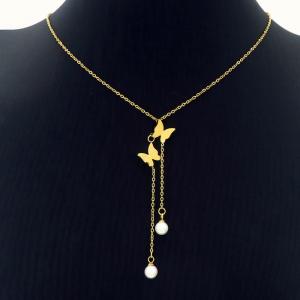 SS Gold-Plating Necklace - KN227191-HM