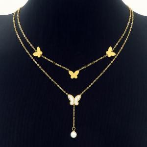 SS Gold-Plating Necklace - KN227206-HM