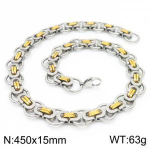 SS Gold-Plating Necklace - KN227239-Z