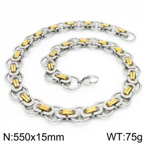 SS Gold-Plating Necklace - KN227241-Z