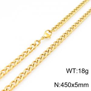 SS Gold-Plating Necklace - KN227251-Z
