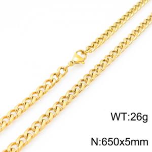 SS Gold-Plating Necklace - KN227255-Z