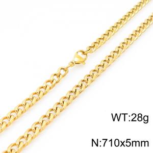 SS Gold-Plating Necklace - KN227256-Z