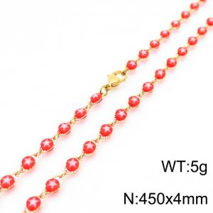 SS Gold-Plating Necklace - KN227273-Z