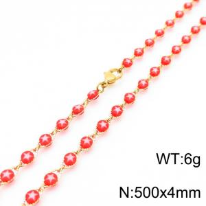SS Gold-Plating Necklace - KN227274-Z