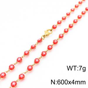 SS Gold-Plating Necklace - KN227276-Z