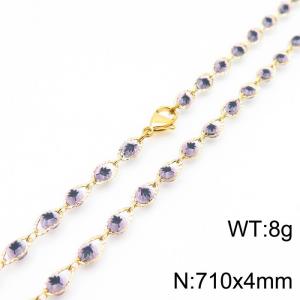 SS Gold-Plating Necklace - KN227285-Z