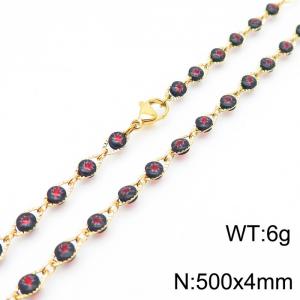 SS Gold-Plating Necklace - KN227288-Z