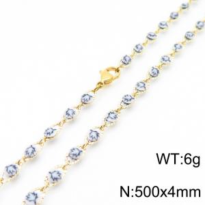 SS Gold-Plating Necklace - KN227295-Z