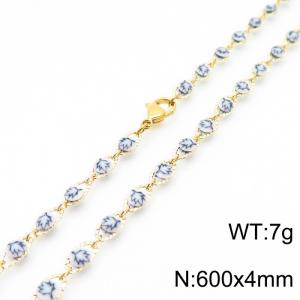 SS Gold-Plating Necklace - KN227297-Z