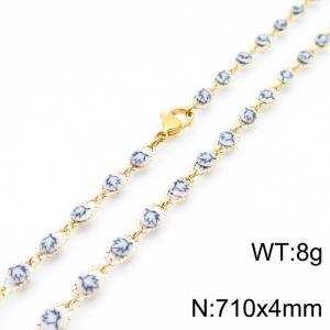 SS Gold-Plating Necklace - KN227299-Z