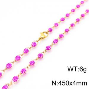 SS Gold-Plating Necklace - KN227301-Z