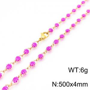 SS Gold-Plating Necklace - KN227302-Z