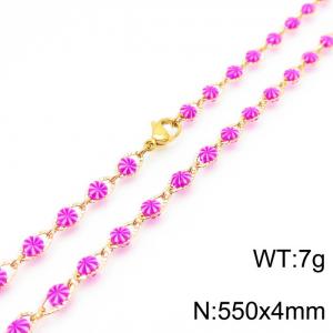 SS Gold-Plating Necklace - KN227303-Z