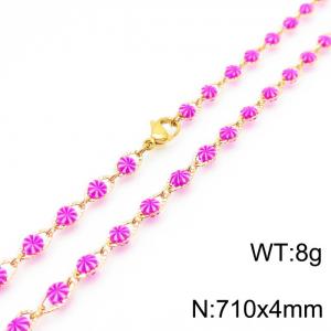 SS Gold-Plating Necklace - KN227306-Z