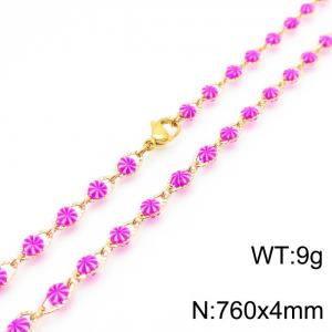 SS Gold-Plating Necklace - KN227307-Z