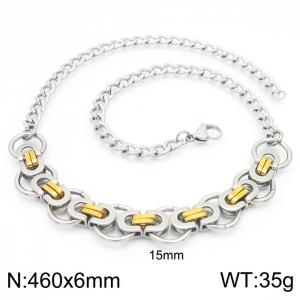 SS Gold-Plating Necklace - KN227308-Z