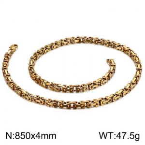 SS Gold-Plating Necklace - KN227384-Z